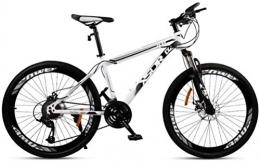QZ Mountain Bike QZ Adult Mountain Bike, Double Disc Brake / High-Carbon Steel Frame Bikes, Beach Snowmobile Bicycle, 24 Inch Wheels, White, 21 speed