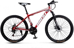 QZ Bike QZ Adult Mountain Bike, High-carbon steel Frame, Beach Snowmobile Bicycle, Double Disc Brake Cruiser Bicycles 26 Inch Aluminum Alloy Wheels (Color : Red, Size : 24 speed)