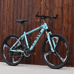 QZ Mountain Bike QZ Adult Mountain Bike, Juvenile Student City Road Racing Bikes, Double Disc Brake Off-Road Snow Bicycle, 24 Inch Wheels Beach Bicycles (Color : Blue, Size : 24 speed)
