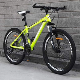 QZ Mountain Bike QZ Adult Mountain Bike, Snowmobile Bikes, Double Disc Brake Beach Bicycle, High-Carbon Steel Frame Bicycles, 24 Inch Wheels (Color : Green, Size : 24 speed)