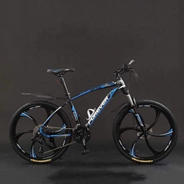 QZ Mountain Bike QZ Bicycle, 26 Inch Speed Mountain Bikes, Hard Tail Mountain Bicycle, Lightweight Bicycle With Adjustable Seat, Double Disc Brake (Color : Black Blue, Size : 30 speed)
