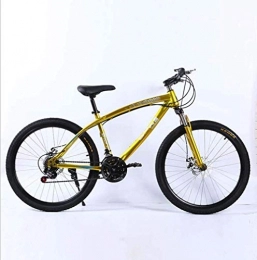 QZ Bike QZ Mens Mountain Bike, Double Disc Brake Off-Road Snow Bikes, Juvenile Student City Road Racing Bike, Adult 26 Inch Wheels Beach Bicycle (Color : Gold, Size : 27 speed)