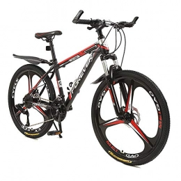 Radiancy Inc Bike Radiancy Inc Adult Mountain Bike with Trail Bike 26-Inch Wheels with Suspension Fork And Disc Brake, 21 Speed Lightweight Bicycle Full Suspension MTB Bikes for Men / Women, Red