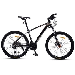Relaxbx Mountain Bike Relaxbx 27-Speed Double Disc Brake Mountain Bike, Suspension Fork Double Disc Brake Off-Road Variable Speed Racing Bikes Black+Gray