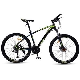 Relaxbx Mountain Bike Relaxbx Mountain Bike, 27-Speed Double Disc Brake Suspension Fork Off-Road Variable Speed Racing Bikes Men And Women Black+Green