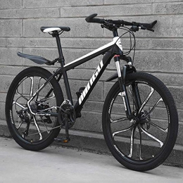 Relaxbx Bike Relaxbx Unisex Mountain Bike 30 Speeds Carbon Steel Frame Road Bike 24 / 26 Inch Wheels, Blue, 24inch