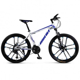 RYP Mountain Bike Road Bikes Bicycle Mountain Bike Adult MTB Light Road Bicycles For Men And Women 24 / 26 Inch Wheels Adjustable Speed Double Disc Brake Off-road Bike (Color : Blue-24in, Size : 24 Speed)