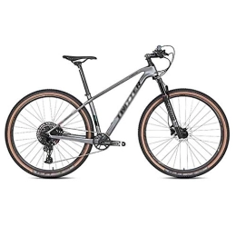 RYP Mountain Bike Road Bikes Bicycle MTB Adult Mountain Bike Competition Variable Speed Road Bicycles For Men And Women Double Disc Brake Carbon Frame Off-road Bike (Color : Gray, Size : 27.5 * 15IN)