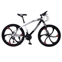 RYP Mountain Bike Road Bikes Mountain Bike MTB Bicycle Adult Road Bicycles For Men And Women 24 / 26In Wheels Adjustable Speed Double Disc Brake Off-road Bike (Color : Black-26in, Size : 27 Speed)