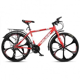 RYP Bike Road Bikes Road Bicycles Mountain Bike MTB Bicycle Adult Adjustable Speed For Men And Women 26in Wheels Double Disc Brake Off-road Bike (Color : Red, Size : 21 speed)