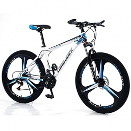 RSTJ-Sjef Mountain Bike RSTJ-Sjef Mountain Bicycle for Adults, 27 Speed 26 Inch Trail Bike with Double Disc Brake And Shock-Absorbing Front Fork, High-Carbon Steel Frame, Blue