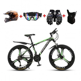 WHYTT Mountain Bike Safety Foldable Mountain Bike 26 Inches MTB Bicycle with 3 Cutter Wheel, High-Carbon Steel Hardtail Shock-Absorbing Front Fork, Suitable for Traveling in The Wild City, Green, 30 Speed