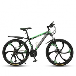 SANJIANG Mountain Bike SANJIANG 24 / 26" Mountain Bicycle With Suspension Fork 21 / 24 / 27 / 30-Speed Mountain Bike With Disc Brake, Robust High Carbon Steel, Green-24in-27speed