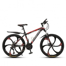 SANJIANG Bike SANJIANG 24 / 26" Mountain Bicycle With Suspension Fork 21 / 24 / 27 / 30-Speed Mountain Bike With Disc Brake, Robust High Carbon Steel, Red-24in-21speed
