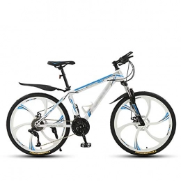 SANJIANG Mountain Bike SANJIANG 24 / 26" Mountain Bicycle With Suspension Fork 21 / 24 / 27 / 30-Speed Mountain Bike With Disc Brake, Robust High Carbon Steel, White-24in-21speed