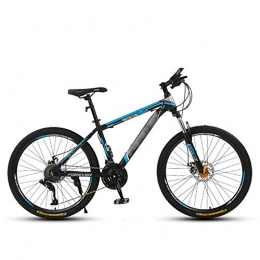 SANJIANG Mountain Bike SANJIANG Adult Mountain Bike, With 26 Inch Wheel High-carbon Steel Frame Bicycle With Dual Disc Brakes Front Suspension Fork For Men, Blue-26in-21speed