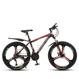SANJIANG Mountain Bike SANJIANG Mountain Bike, Front Suspension, 21 / 24 / 27 / 30-Speed, 24 / 26-Inch Wheels, High-carbon Steel With Dual Disc Brakes Front Suspension Fork For Men, Red-24in-21speed