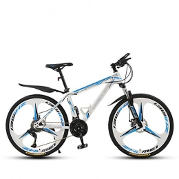 SANJIANG Mountain Bike SANJIANG Mountain Bike, Front Suspension, 21 / 24 / 27 / 30-Speed, 24 / 26-Inch Wheels, High-carbon Steel With Dual Disc Brakes Front Suspension Fork For Men, White-26in-30speed