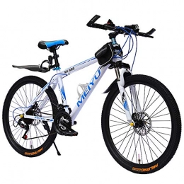 SANJIBAO Bike SANJIBAO Aluminum Alloy Hardtail Mountain Bikes, 26 Inch Wheels, Mountain Trail Bike, Bicycle Full Suspension MTB Gears Dual Disc Brakes Outroad Bicycles, 25-Spoke Wheel, White, 21 speed