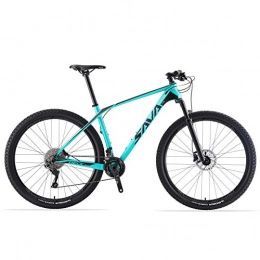 SAVADECK Bike SAVADECK DECK6.0 Carbon Mountain Bike 27.5" / 29" XC Offroad Mountain Bicycle Ultralight Carbon Fiber MTB with 30 Speed Shimano DEORE M6000 Groupset and Complete Hard Tail (Blue, 27.5 * 15)