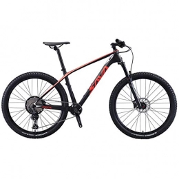 SAVADECK Mountain Bike SAVADECK Flamme1.0 Carbon Mountain Bike 27.5" / 29" Carbon Fiber Frame Hardtail Mountain Bicycle Ultralight XC MTB with 12 Speed Shimano Deore M6100 Drivetrain (Black Red, 29 * 21'')