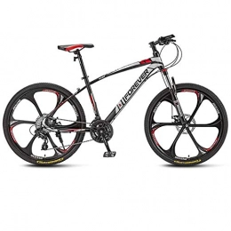SChenLN Bike SChenLN Aluminum alloy mountain bike 27-speed oil disc brakes off-road bicycles suitable for adult bicycles-27 speed_Black red_24 inches