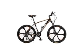 SEESEE.U Mountain Bike SEESEE.U Mountain Bike Unisex Hardtail Mountain Bike 24 / 27 / 30 Speeds 26Inch 6-Spoke Wheels Aluminum Frame Bicycle with Disc Brakes and Suspension Fork, Orange, 24 Speed