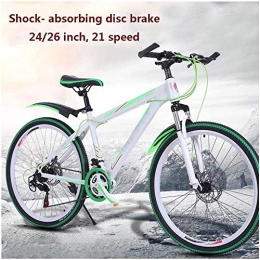 Shirrwoy Bike Shirrwoy 26 inch Mountain Bike for Adult, Mountain Trail Bike Aluminum alloy Outroad Bicycles, Bicycle MTB Gears Dual Disc Brakes Mountain Bicycle, C, 26in