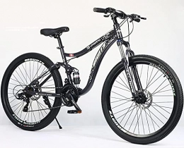 SHUI Bike SHUI Mountain Bike, 24, 26, 27.5, 29in Hardtail Mountain Bike for Boys, 21-Speed black-29-Inch