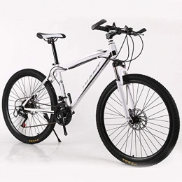 SIER Mountain Bike SIER Mountain bike variable speed bicycle 26 inch shock absorption 21 speed mountain bike adult male and female students aluminum frame, White