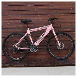 SOAR Bike SOAR Adult Mountain Bike Bicycles Mountain Bike adult Men's MTB Road Bicycle For Womens 26 Inch Wheels Adjustable Double Disc Brake (Color : Pink, Size : 24 Speed)