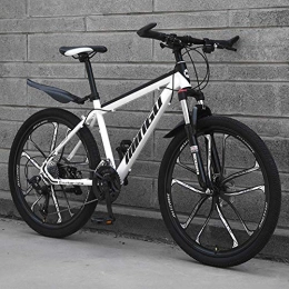  Mountain Bike Stylish Unisex Mountain Bike 30 Speeds Carbon Steel Frame Road Bike 24 / 26 Inch Wheels, Blue, 24inch