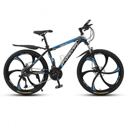 SXXYTCWL Bike SXXYTCWL Suspension Frame Bicycle, 26" Mountain Bike, Outroad Bicycles, 24 Speed, High Carbon Steel, Gifts for Friends, 6 Cutter Wheels jianyou (Color : Black blue)