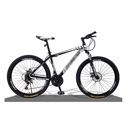 T-Day Bike T-Day Mountain Bike 26 Inch Carbon Steel Mountain Bike 21-Speed With Double Disc-Brake And Lock-Out Suspension Fork(Size:21 Speed, Color:Black)