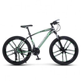 T-Day Bike T-Day Mountain Bike 26 Inch Mountain Bike 21 / 24 / 27 Speeds With Carbon Steel Frame Double Disc Brake Cycling Urban Commuter City Bicycle For Adults Mens Womens(Size:27 Speed, Color:Green)