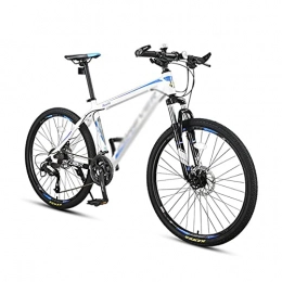 T-Day Bike T-Day Mountain Bike 26 Inch Mountain Bike Front And Rear Disc Brake 24 / 27 Speed Gears Full Suspension Boys Mens Bike With Carbon Steel Frame(Size:24 Speed, Color:Blue)