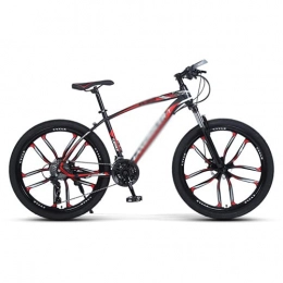 T-Day Bike T-Day Mountain Bike Mountain Bike 26-inch Wheel 21 / 24 / 27 Speed Double Disc Brake Bicycle Suspension Fork Rear Anti-Slip Bike For Adult Or Teens(Size:21 Speed, Color:Red)