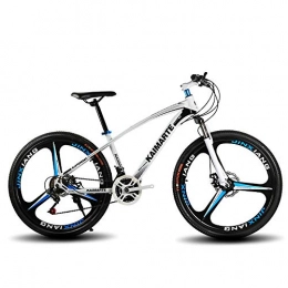 TATANE Bike TATANE Couple Mountain Bike, Men And Women 24 / 26 Inch Variable Speed Adult Student Carbon Steel Bike, Student 21 / 24 / 27 Speed Outdoor Bicycle, White, 24 inch 27 speed