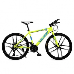 Tbagem-Yjr Bike Tbagem-Yjr 26 Inch City Mountain Bike, Off-road Variable Speed Bicycle Carbon Steel (Color : Green, Size : 21 speed)