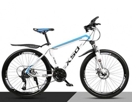 Tbagem-Yjr Bike Tbagem-Yjr 26 Inch Wheel Mountain Bike For Adults, Student Off-road City Shock Absorber Bicycle (Color : White blue, Size : 24 speed)