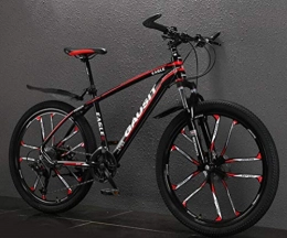 Tbagem-Yjr Mountain Bike Tbagem-Yjr 26 Inches Aluminum Frame MTB Bicycle Mountain Bike For Adults City Road Bicycle (Color : Black red, Size : 30 speed)