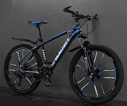 Tbagem-Yjr Mountain Bike Tbagem-Yjr Dual Suspension Mountain Bikes, 26 Inch Wheel Off-road City Road Bicycle Mens MTB (Color : Black blue, Size : 27 speed)