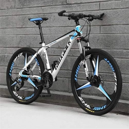 Tbagem-Yjr Mountain Bike Tbagem-Yjr Hard Mountain Bikes, City Road Dual Suspension Mountain Bicycle 26 Inch Wheel (Color : White blue, Size : 27 speed)