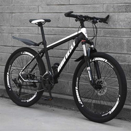 Tbagem-Yjr Bike Tbagem-Yjr Hardtail Mountain Bikes For Adults Mens, Commuter City Hardtail Mountain Bicycle (Color : Black white, Size : 24 Speed)