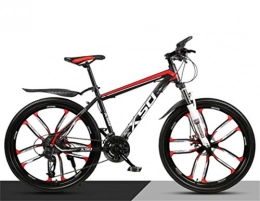 Tbagem-Yjr Mountain Bike Tbagem-Yjr Mens Mountain Bike, 26 Inch Wheel Commuter City Hardtail Off-road Damping City Road Bicycle (Color : Black red, Size : 30 speed)