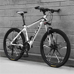 Tbagem-Yjr Bike Tbagem-Yjr Mens' Mountain Bike, High-carbon Steel Frame 26 Inches Sports Leisure Men And Women (Color : White black, Size : 24 speed)