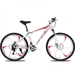 Tbagem-Yjr Mountain Bike Tbagem-Yjr Mountain Bicycle For Adults 26 Inch Off-road Damping Commuter City Hardtail Bike (Color : White red, Size : 27 speed)