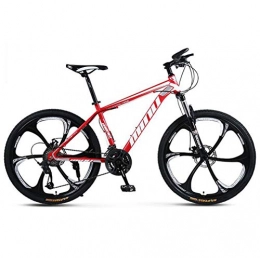 Tbagem-Yjr Bike Tbagem-Yjr Mountain Bike Dual Suspension 26 Inch Wheel Shifter MTB Bicycle Disc Brakes (Color : Red white, Size : 30 speed)