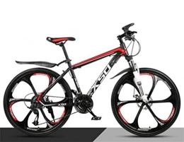 Tbagem-Yjr Mountain Bike Tbagem-Yjr Mountain Bike High-Carbon Steel 26 Inches Spoke Wheel Dual Suspension, Mens MTB (Color : Black red, Size : 30 speed)