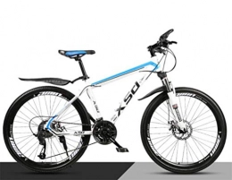Tbagem-Yjr Bike Tbagem-Yjr Riding Damping Mountain Bike, Adult 26 Inch Off-road Variable Speed City Bicycle (Color : White blue, Size : 30 speed)